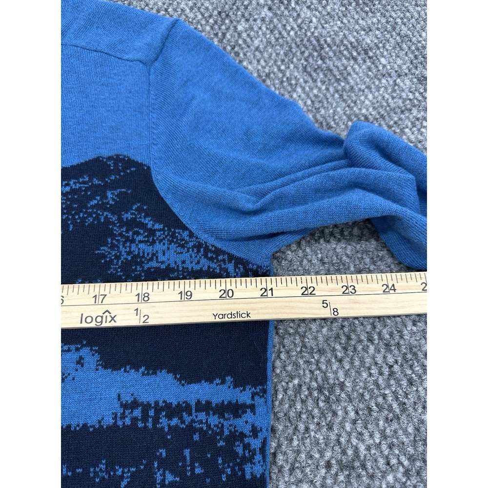 Smartwool Mens Medium Merino Wool Sweater Crewneck Pullover Blue Mountain Design - Picture 11 of 11